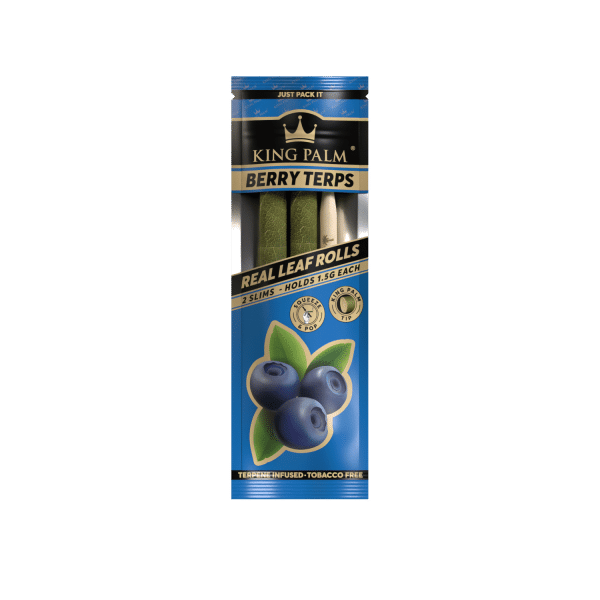 King Palm Squeeze & Pop Slim Size Natural Leaf Cones are a must-have for anyone who enjoys the convenience of pre-rolled cones. Made from high-quality Natural Leaf, these cones are designed to hold one gram of dry herb or tobacco and come with a delicious Berry Terps flavor