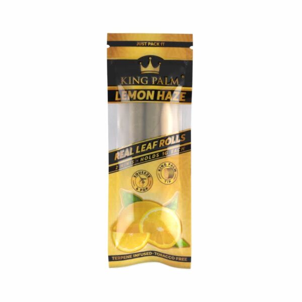 King Palm Mini Lemon Haze are Made from high-quality Natural Leaf, these cones are designed to hold one gram of dry herb or tobacco and come with a delicious Lemon Haze flavor.