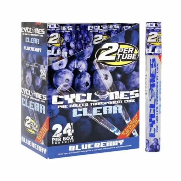 Cyclones 2X Clear Cones - BLUEBERRY