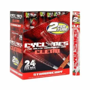 Cyclones 2X Clear Cones - STRAWBERRY