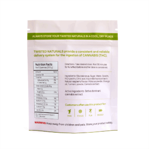 Twisted Naturals – Citrus Twist High Dose (1200mg THC, Sativa)