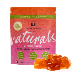 Twisted Naturals – Citrus Twist High Dose (1200mg THC, Sativa)