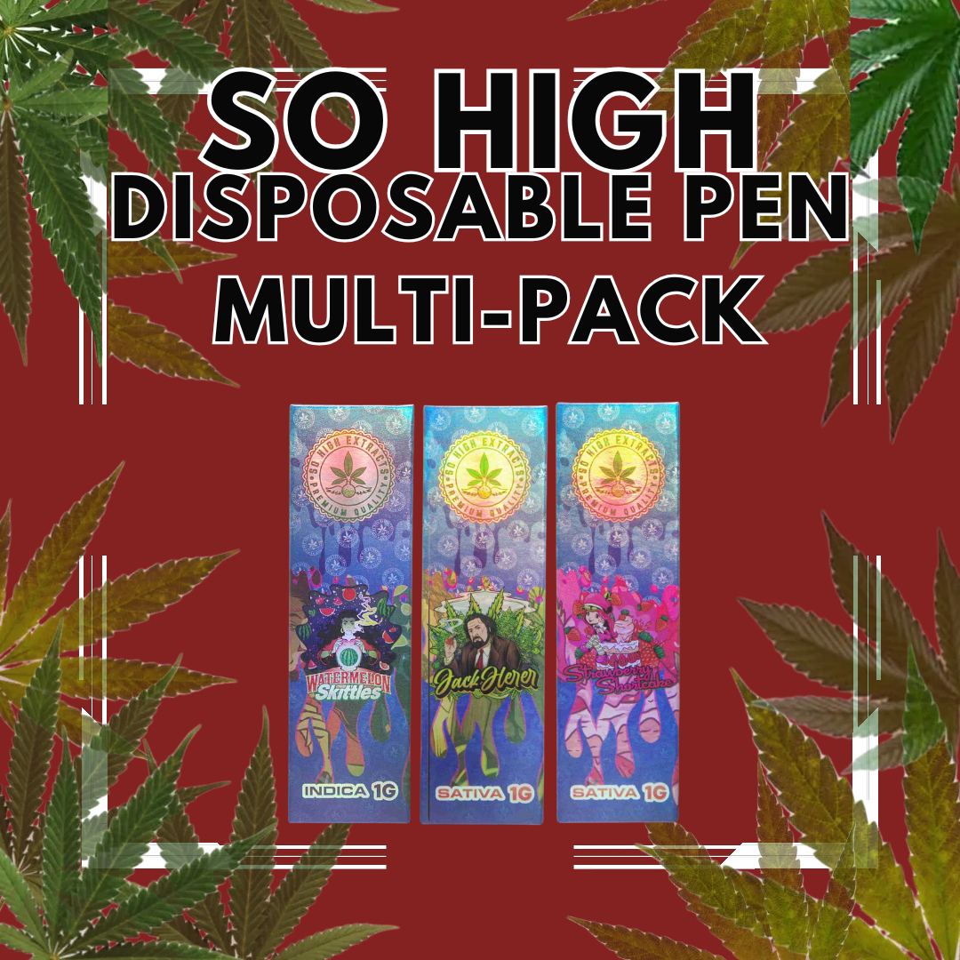 So High Extracts – THC Disposable Vape Pen (1G) (Multi-Pack)
